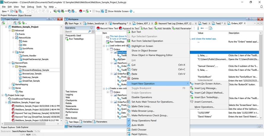 Automated UI testing with TestComplete.