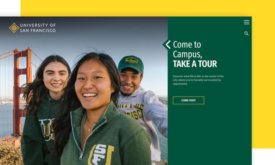 University of San Francisco homepage screenshot